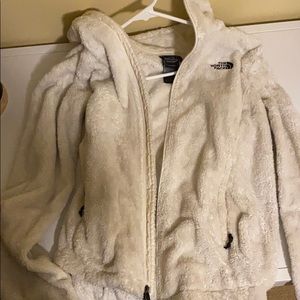 Size small white Soft Fuzzy North Face